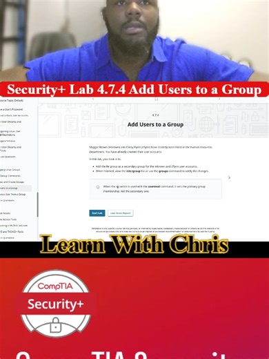 🔐 Security Lab 4.7.4 — Add Users to a Group This lab demonstrates how to add user accounts to security groups to efficiently manage permissions using Role-Based Access Control (RBAC) and the principle of least privilege. 🧠 Key Concepts Why Add Users to Groups? Simplifies permission management Ensures consistent access control Reduces administrative overhead Improves auditing and compliance RBAC Model: Users → Groups → Permissions Permissions are assigned to groups, not individuals Security Exa