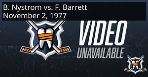 Bob Nystrom vs. Fred Barrett, November 2, 1977 - New York Islanders vs. Minnesota North Stars | HockeyFights