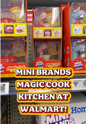 I found the @minibrands Magic Cook Kitchen Appliances at @Walmart! 🧇🍿🍳🍝🍞 These sets are so fun! They really work!! I want the popcorn machine!! Which ones are on your wishlist? @ZURU Toys #minibrands #walmart #shopping #shoppinghaul #walmartfinds