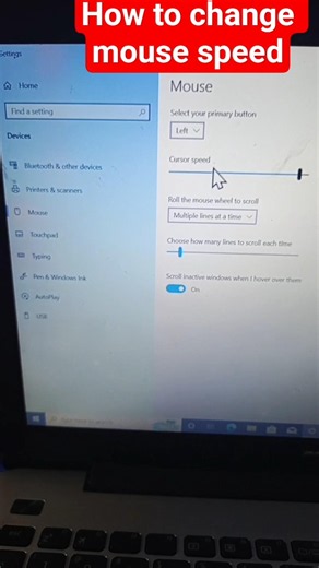 how to change mouse speed and settings of laptop or computer, 🤗🐎 #wiredmouse