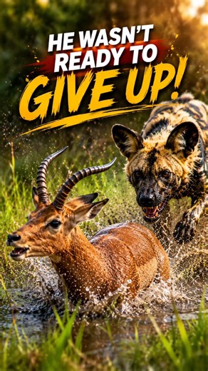 The Impala Refused To Give Up #impala #wilddog