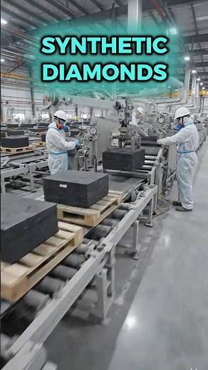 How ARTIFICIAL DIAMONDS Are MADE #diamonds #diamond #factoryprocess