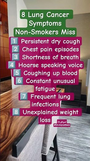 8 Lung Cancer Symptoms Non-Smokers Miss #drEarlySigns #shorts #DrJoyceAkwe#lungcancer