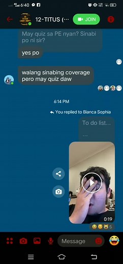 Understanding a PE Quiz Discussion via Messaging App
