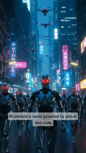 The Year Machines Take Over: 2050 🤖 #AI #Cyberpunk #shorts