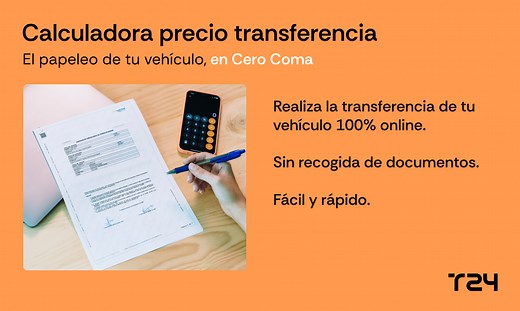 Calcular precio Transferencia de vehículo, coche o moto 2026 | Transferencia24