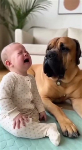 Baby Cries… Boerboel Dog Howls in Sympathy! 🐶👶 Cutest Reaction Ever ❤️