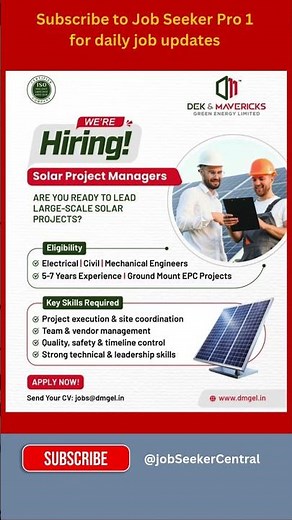 Electrical | Civil | Mechanical Engineers Job Opportunities 2025