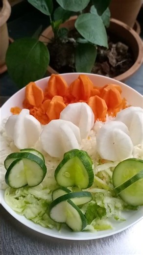 Tricolor Salad in 10 minutes Healthy + Patriotic Plate #shorts #trending