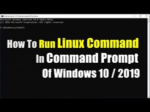Run Linux Commands From Windows Command Prompt