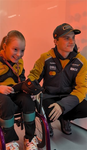 McLaren on Instagram: "One of our favourite garage guests this year 🥹 Willa, we hope you had the best time 🧡 #McLaren"