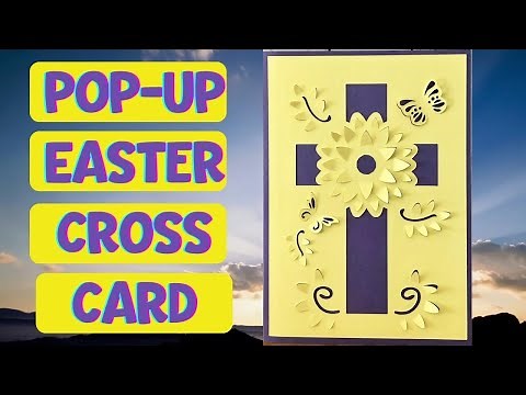 Pop Up Easter Cross Card | FREE SVG | Beginner Friendly