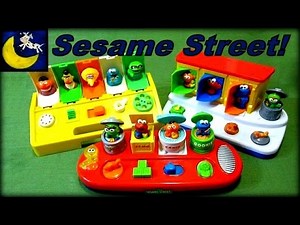 Sesame Street Singing Pop Up Pals & Poppin Pals Pop Up Toys!