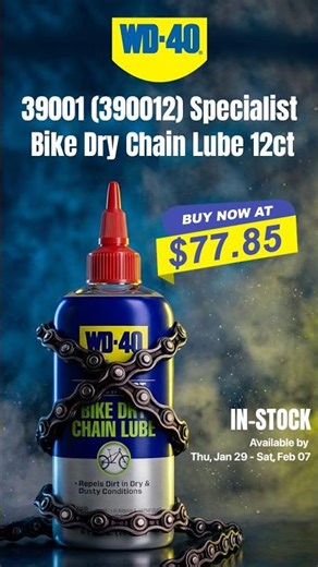 In Stock | WD-40 39001 Specialist® Bike Dry Chain Lube | Authorized Distributor |KPaul-Veteran Owned