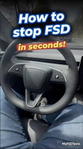 How to stop full self drive in seconds! #shorts￼ #tesla #teslahowto #fsd #teslatips