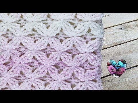 Point crochet fleurs en relief splendide