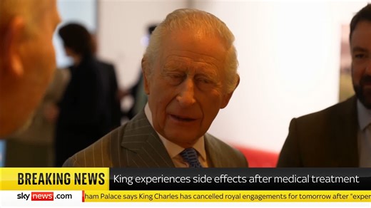 48K views · 626 reactions | 'People want to get back to what they do, and the King is no different.' Sky News's Royal Commentator Alastair Bruce reflects on the news from Buckingham Palace that King Charles has cancelled engagements after "experiencing temporary side effects" from his cancer treatment. https://trib.al/4MP1dIU | Sky News | Facebook