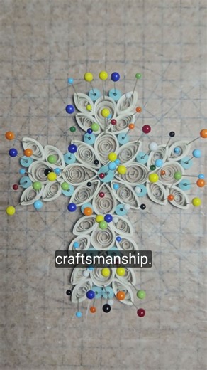 Detailed Quilled Cross