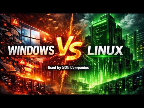 DAY 2 - Windows vs Linux: Why 90% of Companies Use Linux | Open Source, Security, CLI vs GUI