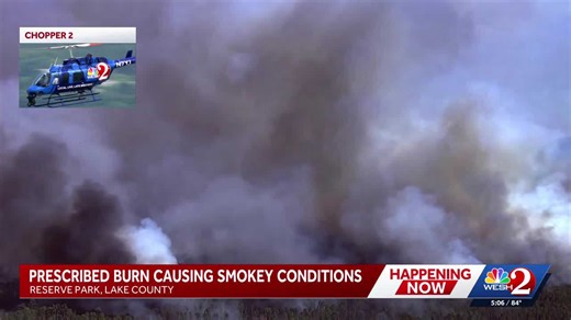 Prescribed burn causing smokey conditions and pyrocumulus cloud