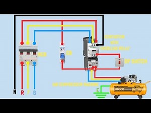 Air compressor wiring diagram//wiring connection video animation