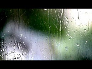 Rain On A Window Water Drops HD Stock Video Footage Free