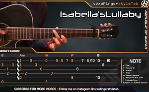 约定的梦幻岛 OST Isabella's Lullaby | TAB Tutorial