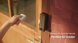 SwitchBot Smart Keypad Touch für SwitchBot Smartes Türschloss, schlüsselloser Zutritt per Fingerabdruck, IP65 wasserdicht, unterstützt virtuelle Passwörter für Haussicherheit