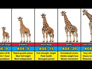Giraffe Transformation From 0 to 30 Years Old