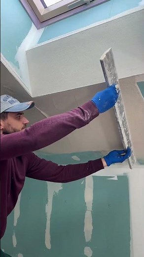 Ceiling Plastering 🔥 Getting Ready for Decorative Finish! #construction #diy #workers