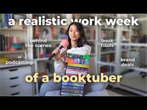 a REALISTIC week as a booktuber 📚👀 (behind the scenes, podcasting, creator events & book hauls)