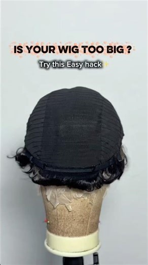 Too big wig ? This easy hack will fix that ! ✨ #wigtutorial #wigs #bigwig