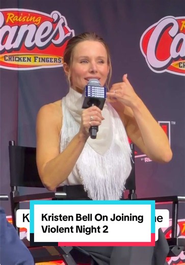 Kristen Bell reveals how David Harbour personally called her to join #ViolentNight2 as Mrs. Claus at #NYCC.