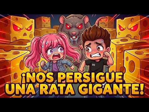 ¡NOS PERSIGUE UNA RATA GIGANTE! 😱 Laberinto Imposible en Roblox con Papá y Emma