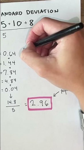 Variance and standard deviation in 40 seconds