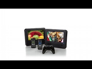 RCA 2pack Portable DVD Players with Car Mounts and Movie