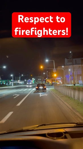 Fire Truck in Action! 🚒🔥 #emergency #rescue #nightdrive #cityvibes #firedept #hero