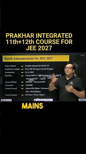 JEE 2027: Full Revision + UTS Test Series Included