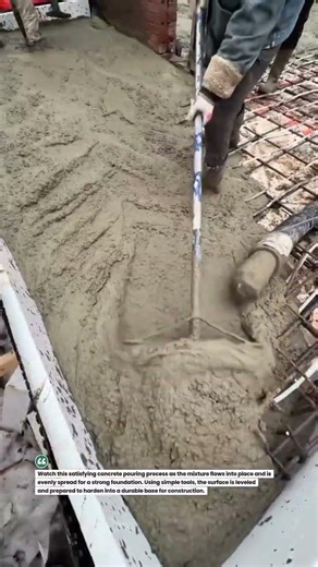 Concrete Pouring & Leveling Skills! #construction #concrete #DIY #shorts #tools #builder