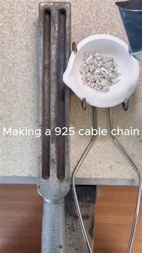 Making a 925 Cable Chain #silversmith #jewelrymaking #handmade