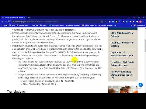 NYC Public School Calendar 2024-2025 Explained