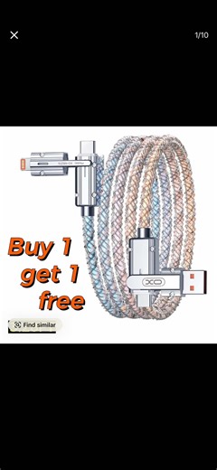 #XO Smart Life Store#[Buy 1 get 1 free]Four-in-One 100W Colorful lights Data Cable, Supports fast charging and data transmission, Free switching four interfaces, Type-C to Type-C, USB-A to micro/type-C/lightning, type C to lighting#fyp♥️♥️