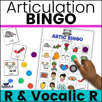 Articulation BINGO for Speech Therapy - R and Vocalic R - No Prep - Apraxia