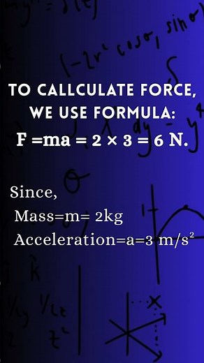How to calculate Force on an object? F=ma #force #mass #acceleration #physicsnumericals