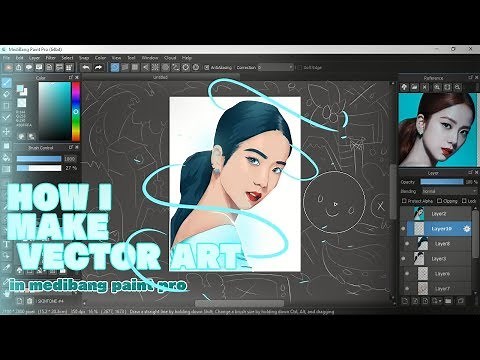 How I Make VectorArt using Medibang Paint Pro + SpeedPaint + Tips