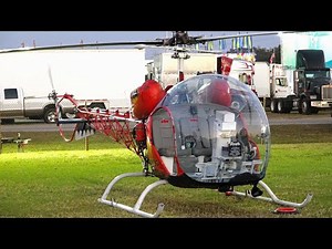 HISTORIC AMERICAN HELICOPTER, LEGENDARY BELL 47, MANY Take Offs & Landings