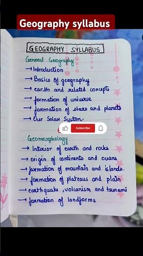 Geography Syllabus for UPSC #geography #syllabus #shortsfeed #upsc #viralshort #ytshorts #shorts