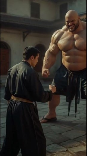 “Kung Fu Master vs Bodybuilder: Fast Kicks Shock Everyone!”#shorts