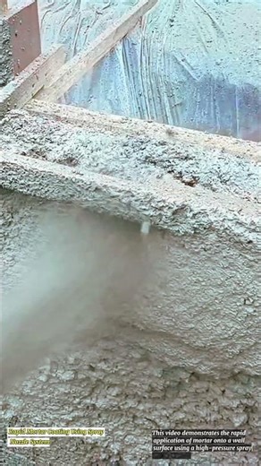 Rapid Mortar Coating Using Spray Nozzle System