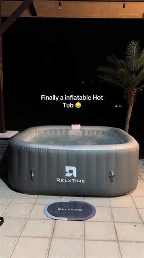 Inflatable jaccuzi vibes #fyp #inflatablehottub #backyardvibes #spa #tiktokshopfinds